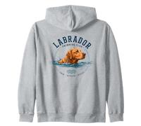 Fox Red Labrador Swimming Zip Hoodie