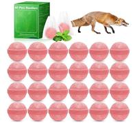 Fox Repellent Balls 24 Pack, Fox Repellent for Indoor Outdoor, Natural Foxs Deterrent wiht Long Lasting Protection, Peppermint Oil Fox Deterrent Balls Protect Entire Garden and Outdoor Areas