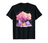 Fox Resting Under Cherry Blossom Tree T-Shirt