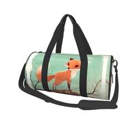 Fox Round Sport Duffle Bag â€“ A Stylish, Foldable Duffel Bag with Ample Capacity, Lightweight and Durable, Perfect for The Gym, Beach, Weekend Trips, and Travel.
