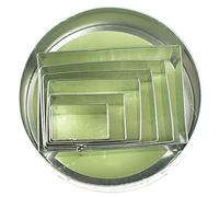 Fox Run 3611 Rectangle Cookie Cutter Set, Stainless Steel, 6-Piece