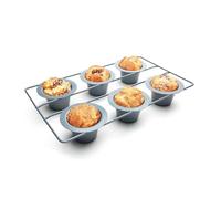 Fox Run 4754 Linking Popover Pan, 6-Cups, Preferred Non-Stick | Bake Popovers & Yorkshire Pudding | Easy Release Nonstick | Consistent Results | 6 Cup Pop Over Baking Pan | Baking Gadget