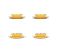 Fox Run 48790 Melamine Dinnerware Set Dishes, Yellow