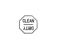 Fox Run - 5935 Fox Run Clean or Dirty Dishwasher Magnet, 2.5 x 2.5 x 0.25 inches, White