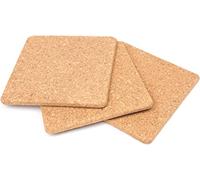 Fox Run Fox Run 4441 Square Cork Trivets (Set of 3), Brown