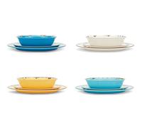 Fox Run Melamine Dinnerware Set, Set for 4, Multicolor Outdoor Dishes