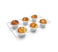 Fox Run Popover, Yorkshire Pudding and Cupcake Pan, 6 Cup, Stainless Steel