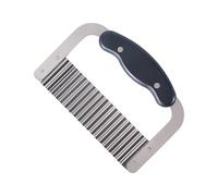 Fox Run Stainless Steel Crinkle Cutter for Veggies, Wavy Slicer for Waffle Fries, Chips, Pickle, Fruit and More