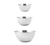 Fox Run Stainless Steel Mixing Bowl, Set of 3 Nesting Mixing Bowls, 4.25, 6.25, and 10.75 Quarts
