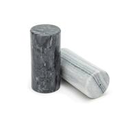 Fox Run White and Black Marble Salt and Pepper Shaker Set, Set of 2 (White/Black)