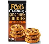 Fox’s Cookies Assortment Variety Pack - Milk, White & Triple Chocolate Chunk Cookies 180g - British Chocolate Biscuit Snack Selection (Fox's Millionaires Cookies 180G)