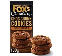 Fox’s Cookies Assortment Variety Pack - Milk, White & Triple Chocolate Chunk Cookies 180g - British Chocolate Biscuit Snack Selection (Fox's Chocolatey Choc Chunk Cookies Fudge Brownie 180g)