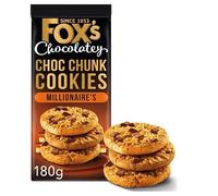 Fox’s Cookies Assortment Variety Pack | Milk & White & Triple Chocolate Chunk Cookies 180g | British Chocolate Biscuit Snack Selection (Fox's Millionaires Cookies 180G)