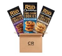 Fox’s Fabulous Chocolate Cookies 6 x 180g - Luxury Biscuit Multipack, 3 Varieties | Milk, Triple & White Choc Sharing Selection