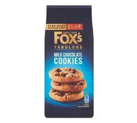 Fox’s Fabulous Milk Chocolate Cookies 180g x 8 | Chunky Chocolate Chip Cookies for Sharing & Snacking