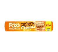 Fox’s Favourites Crunch Creams Golden Biscuits 200g x 12 | Crunchy Sandwich Biscuits with Vanilla Cream Filling