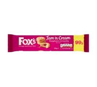 Fox’s Jam ’n’ Cream Raspberry & Vanilla Biscuits 150g x 12 | Sandwich Biscuits with Fruit Jam & Cream Filling