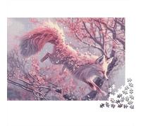 Fox Sakura 1000-Piece Puzzle for Adults, 38x26cm/1000pcs, Clean White Card Pieces for Sorting; for A Quiet Evening Project at Home