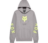 FOX Shield Hoodie, grey-yellow, size L for Men