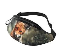 Fox Sitting On Ground Crossbody Bag Runner Small Hip Pouch Bum Bag Running Waistpack Bumbag Beltbag Sport Slim Fashionable for Jogging Hiking Woman