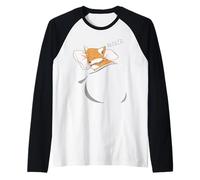 Fox Sleeping Animal Pajamas Nap PJs Outfit Gift Fox Raglan Baseball Tee