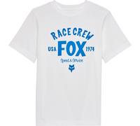 FOX Slogan Youth T-Shirt, white-blue, size L