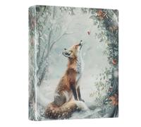 Fox Snow Blue 3 - Ring Binders with 1.57" Round Rings Fit 200 Sheets of 8.5x11 Inches Paper for School Office Meeting Classroom Home, 12.4x10.63x2.36 Inches