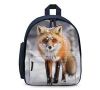 Fox Snowday Cute Backpack Small Daily Daypack Travel Shoulder Bag with Adjustable Strap Funny Graphic