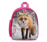 Fox Snowday Cute Backpack Small Daily Daypack Travel Shoulder Bag with Adjustable Strap Funny Graphic