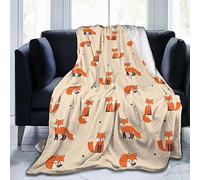 Fox Soft Blanket All Season Fuzzy Throw Warm Lightweight Blanket Fleece Throws Flannel Blankets for Bed Sofa Couch Travel Home Living Room Decor 50"X60"