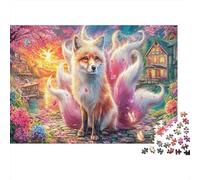 Fox Spirit 1000 Pieces Jigsaws for Adults & Kids, Premium Paper, Nine-Tailed Fox, Challenging Brain Teaser, Creative Leisure Activity, Great Gift for Puzzle Enthusiasts 38x26cm/1000pcs