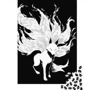 Fox Spirit with Nine Tails Art Print Jigsaw Puzzles Puzzles for Adults Kids. 1000 Piece Impossible Challenge Toy Educational Game Home Decoration for Adults& Kids Age 14 Years Up 38x26cm/1000pcs
