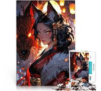 Fox Spirit WomanPuzzles for teenagers 1000 Piece Brain intelligence challenge addictive toys Artists Collection, Fine Art 38x26cm