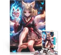 Fox Spirits Enchanted Nig1000 Piece Jigsaw Puzzles for teenagers Jigsaw Family Fun Every Piece is Unique - Challenging Family Fun Game 38x26cm