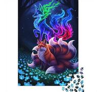 Fox Spirits in A Floral Glade 1000 Piece Jigsaw, Animal Puzzle for Adults, Gift for Puzzle Collectors, 38x26cm/1000pcs