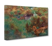 Fox Stalking Wild Ducks By Bruno Liljefors Canvas Print | Gallery Wrapped 30mm Frame Wall Art | 30x20 inches | Ready to Hang | Classic Animals Picture | Living Room Bedroom Lounge Office