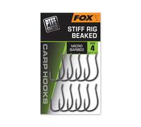 Fox Stiff Rig Beaked Micro Barbed Hooks Size 8 Qty 10 | Carp fishing Hooks for Pop-Up Presentations such as Chod, Hinged, Stiff, Multi Rigs and D-Rigs | 25 Degree Out-Turned Eye | CHK288