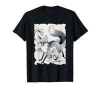 Fox Sumi-e Japanese Art - Vintage Fox Graphic T-Shirt