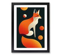 Fox Surrealism Art Framed Print | A2 Black Framed Wall Art | Ready to Hang | Surrealist Animal Picture | Living Room Bedroom Lounge Office