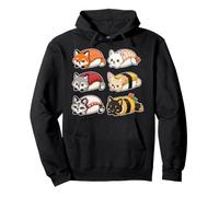 Fox Sushi Roll Set Kawaii Pullover Hoodie