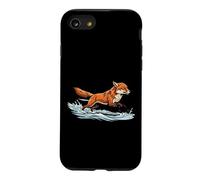 Fox Swimming Pool Summer Funny Cute Forest Vacation Case for iPhone SE (2020) / 7/8