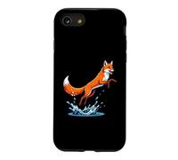 Fox Swimming Pool Summer Funny Cute Forest Vacation Case for iPhone SE (2020) / 7/8