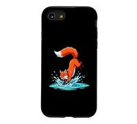 Fox Swimming Pool Summer Funny Cute Forest Vacation Case for iPhone SE (2020) / 7/8