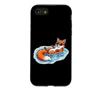 Fox Swimming Pool Summer Funny Cute Forest Vacation Case for iPhone SE (2020) / 7/8