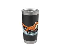 Fox Swimming Pool Summer Funny Cute Forest Vacation Stainless Steel Insulated Tumbler