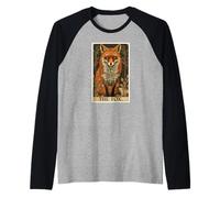 Fox Tarot Card Foxes Fox Raglan Baseball Tee