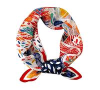FOX-TECH Silk Scarf for Hair - Head Scarf for Women, Lightweight Satin Scarf for Hair Wrapping and Sleeping at Night (02-oil Painting)