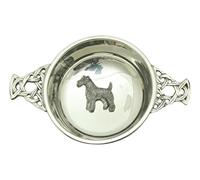 Fox Terrier Chrome Plated Steel Quaich Bowl Scottish Quaich 143