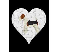 Fox Terrier Fox Terrier Heart Jigsaw Pieces Design Gift For Fox Terrier Lovers: Amazing Design Notebook 8.5 x 11 Inches 100 Pages