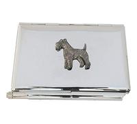 Fox Terrier Metal Notepad Memo Card Holder & Pen Set Free Engraving Gift 143